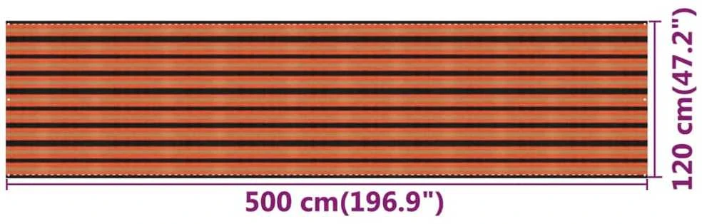 Balkono pertvara, įvairių spalvų, 120x500cm, HDPE