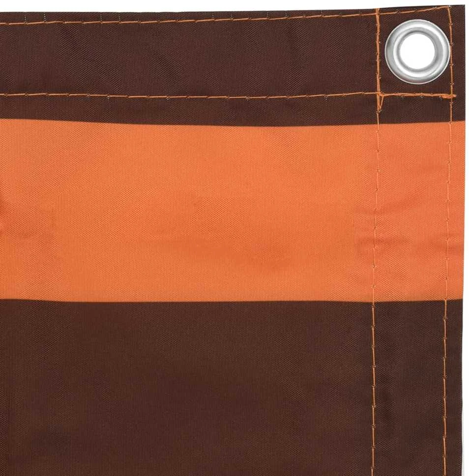 Balkono pertvara, oranžinė ir ruda, 75x600cm, oksfordo audinys