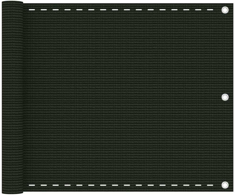 Balkono pertvara, tamsiai žalios spalvos, 75x600cm, HDPE
