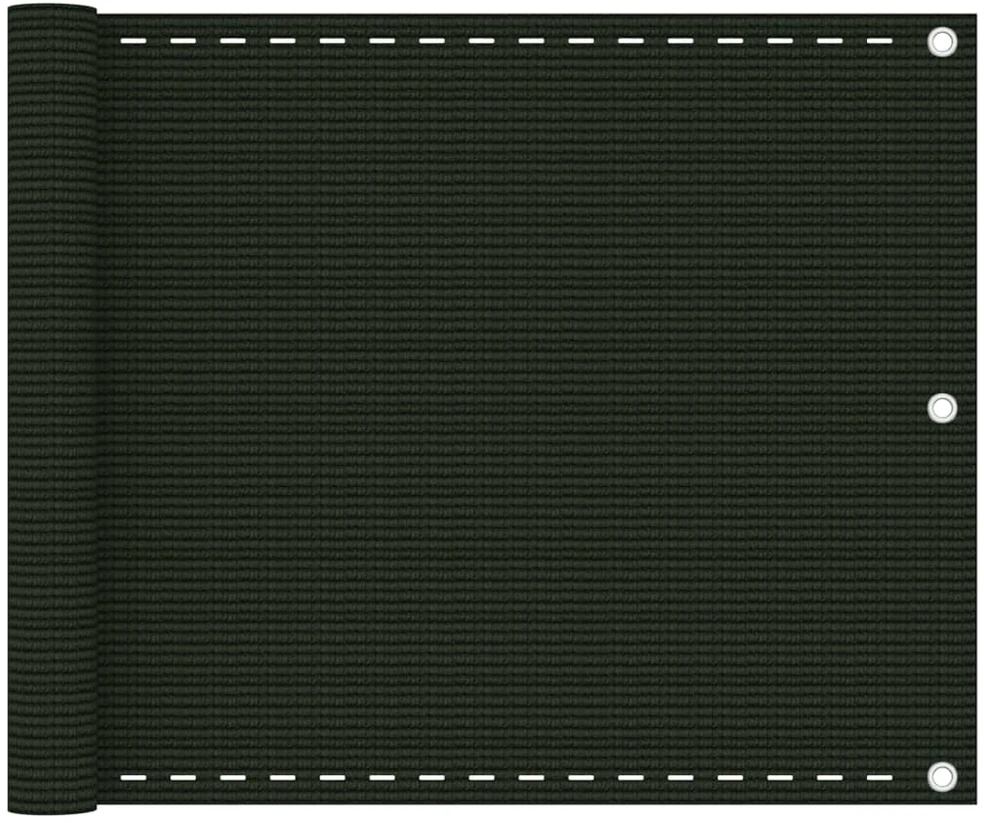 Balkono pertvara, tamsiai žalios spalvos, 75x400cm, HDPE
