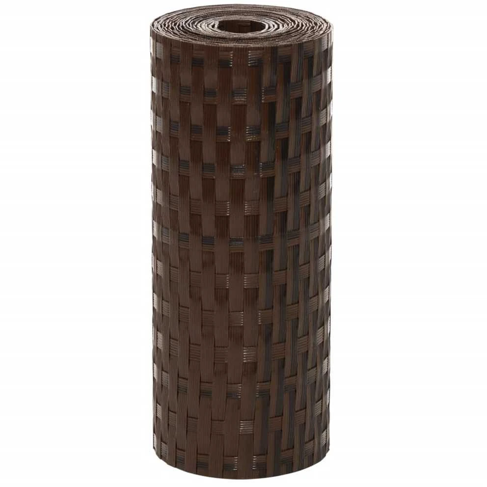 Balkono pertvaros, 10vnt., rudos/juodos, 255x19cm, poliratanas