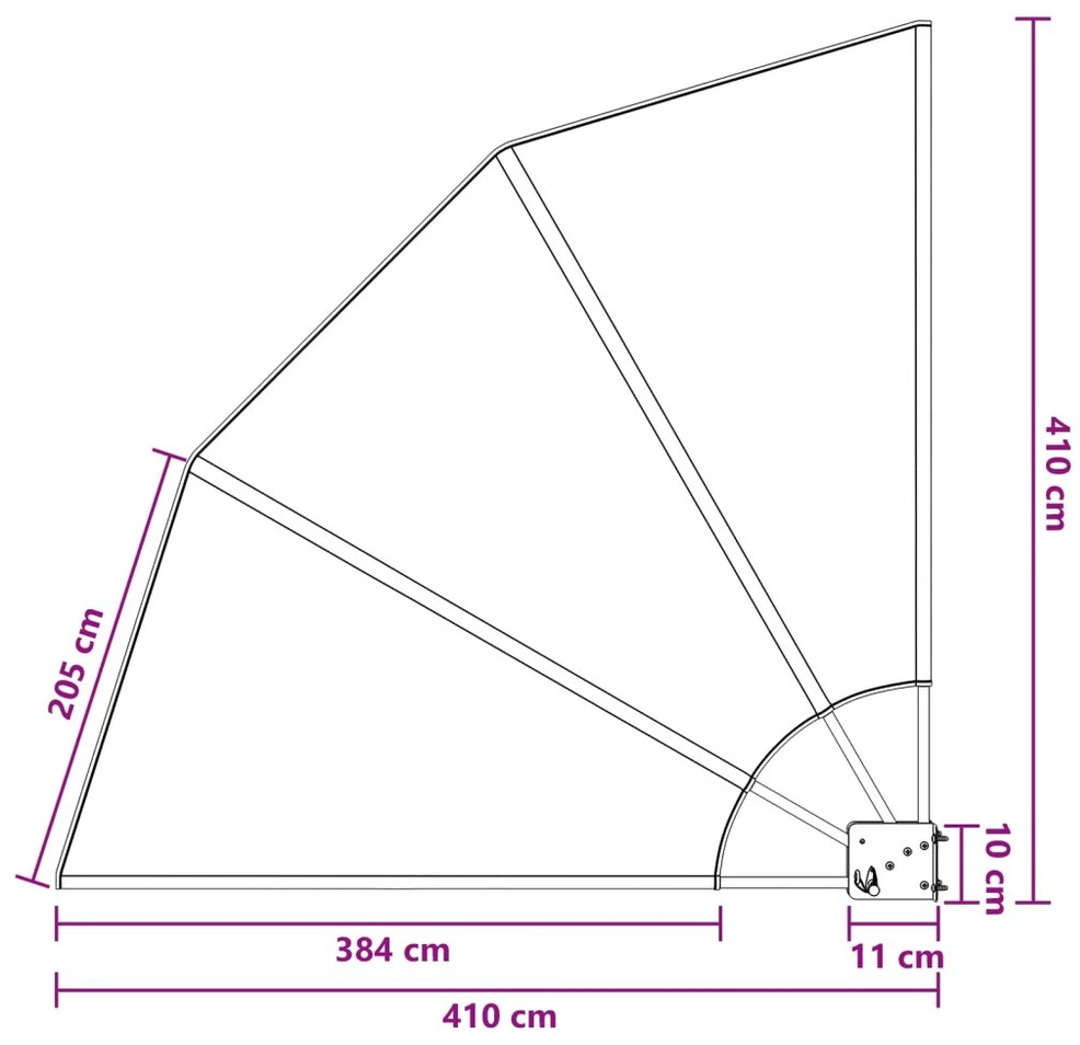 Balkono privatumo ekranas 140 x 140 cm Poliesteris Ruda