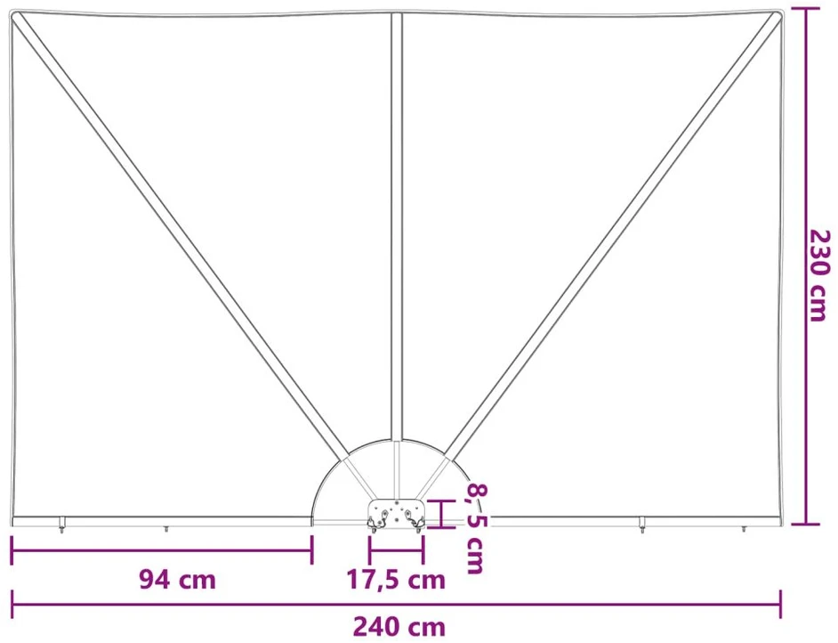 Balkono privatumo ekranas 240 x 160 cm Poliesteris Stačiakampio