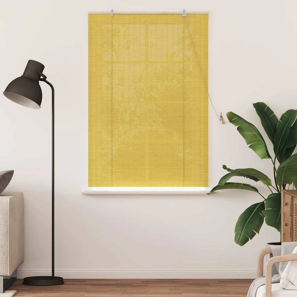 Roletas Geltona 100 x 160 cm Bambukas