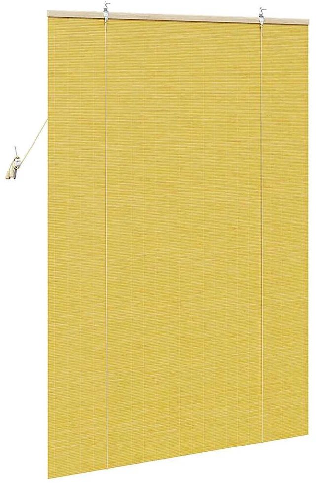 Roletas Geltona 110 x 160 cm Bambukas