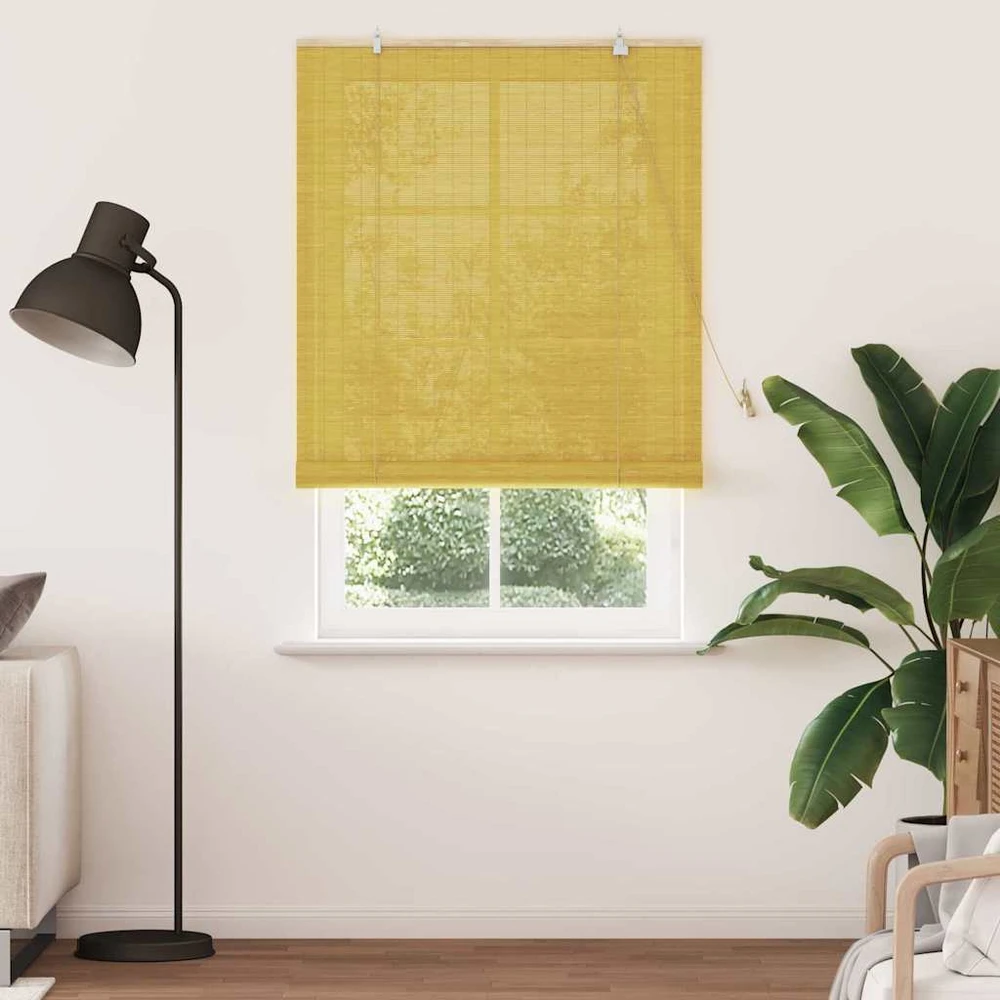 Roletas Geltona 110 x 220 cm Bambukas