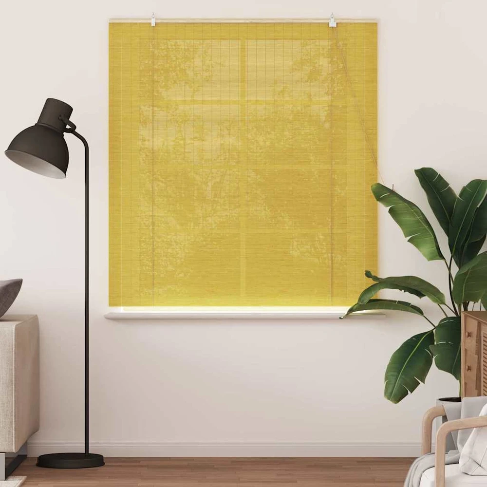 Roletas Geltona 150 x 160 cm Bambukas