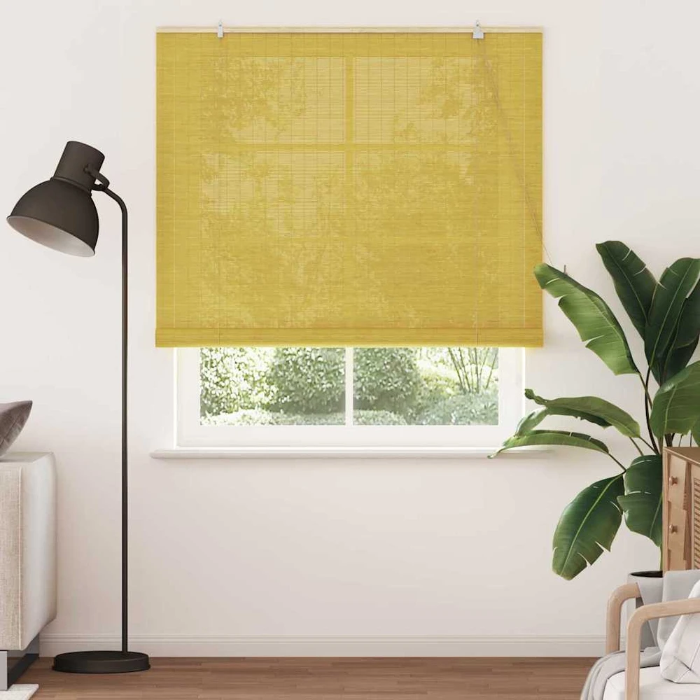 Roletas Geltona 150 x 220 cm Bambukas