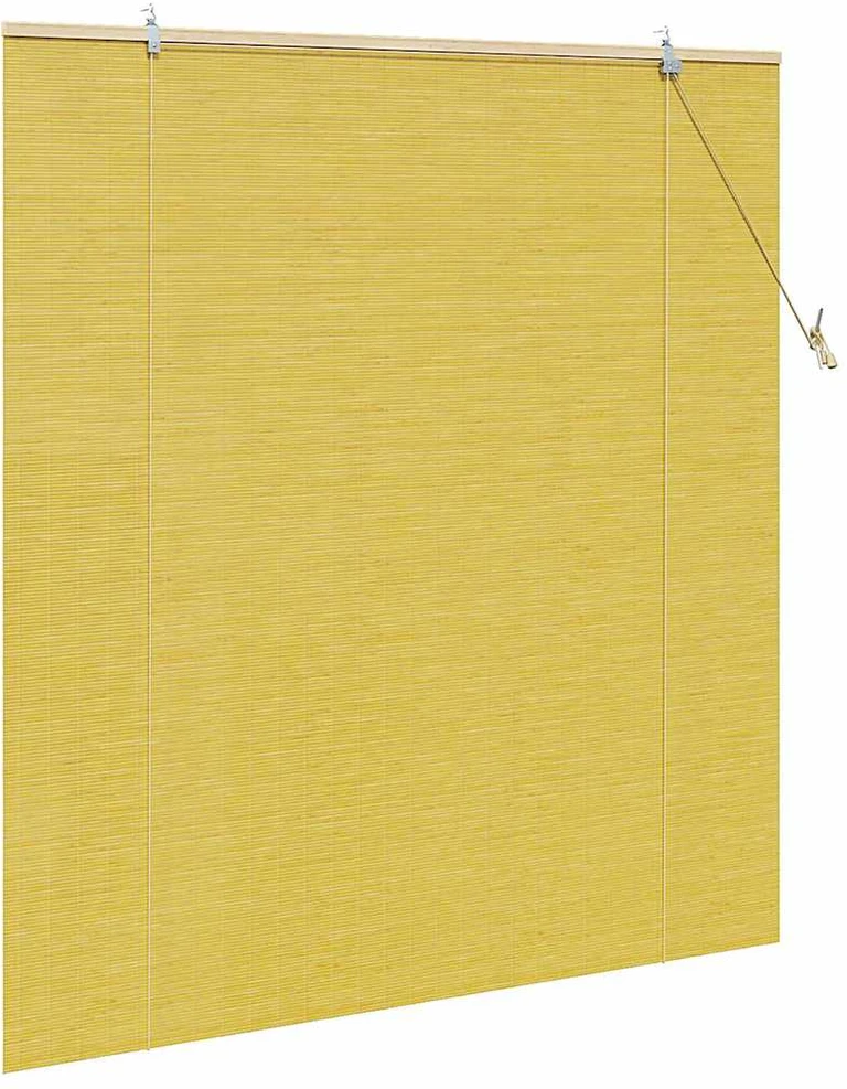 Roletas Geltona 150 x 160 cm Bambukas
