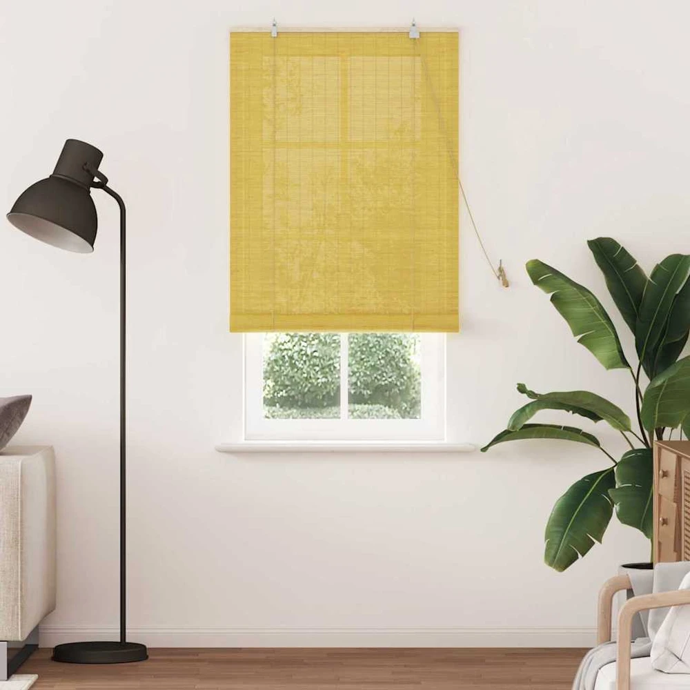 Roletas Geltona 80 x 220 cm Bambukas