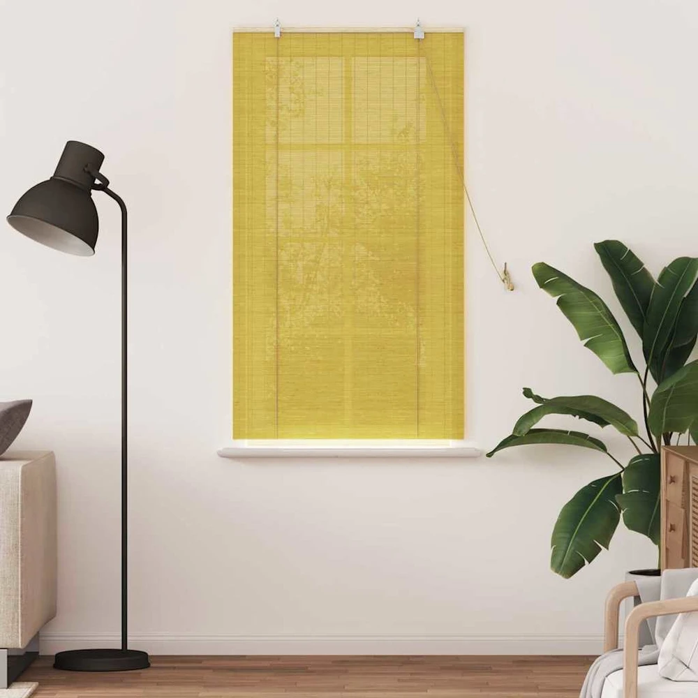 Roletas Geltona 80 x 160 cm Bambukas