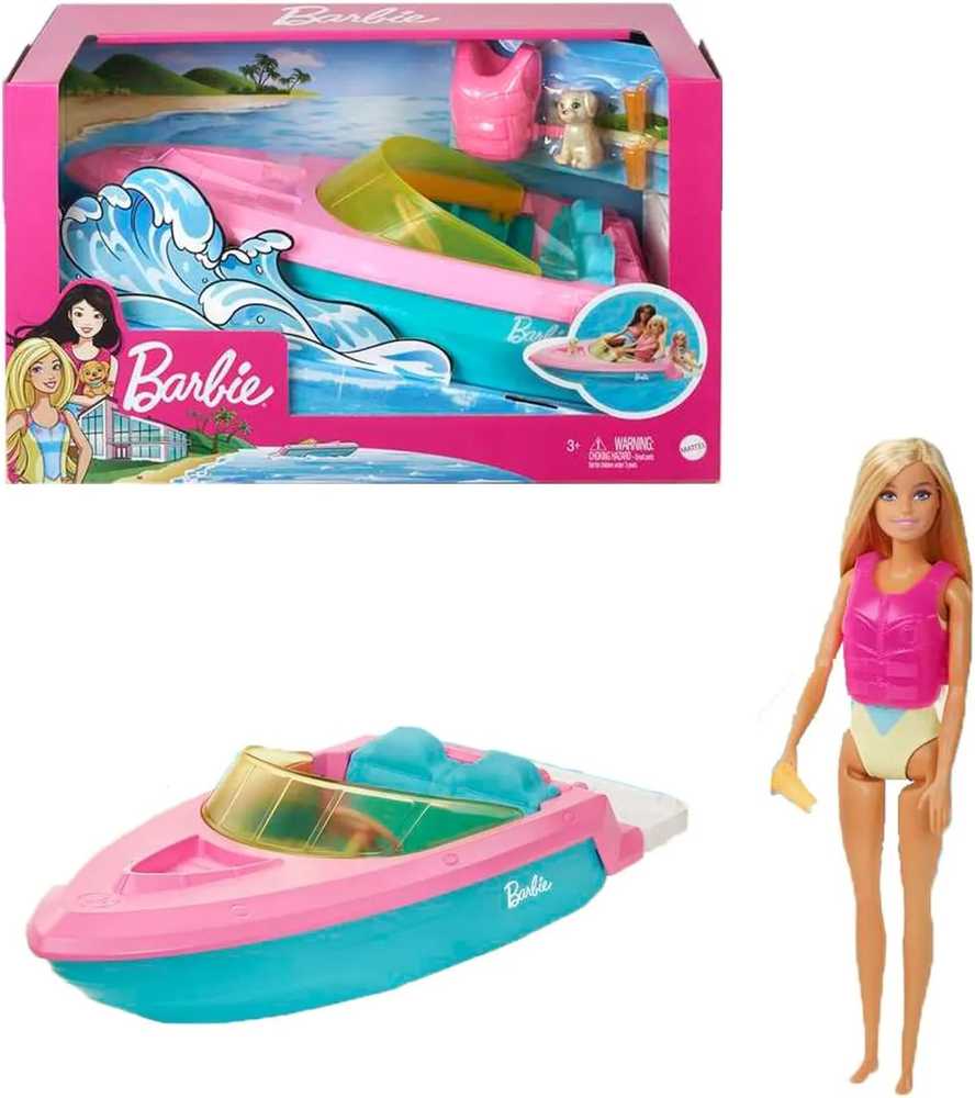 Barbės valties ir lėlės žaidimų rinkinys GRG30 Mattel