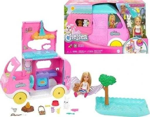 Barbie Barbės kemperis „Chelsea Mini Doll“ + Gyvūnų aksesuarai HNH90 ZA5091