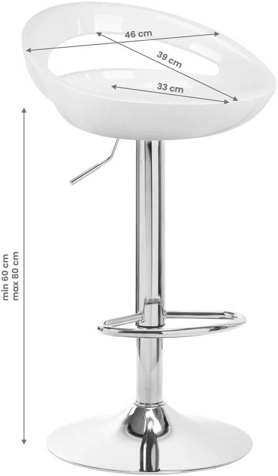 Activeshop Baro kėdė LUPUS ECO LEATHER CHROME Baltas