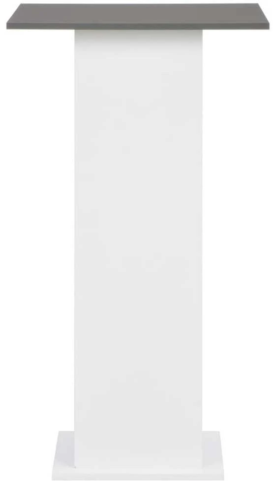 Baro stalas, baltas ir antracito, 60x60x110cm