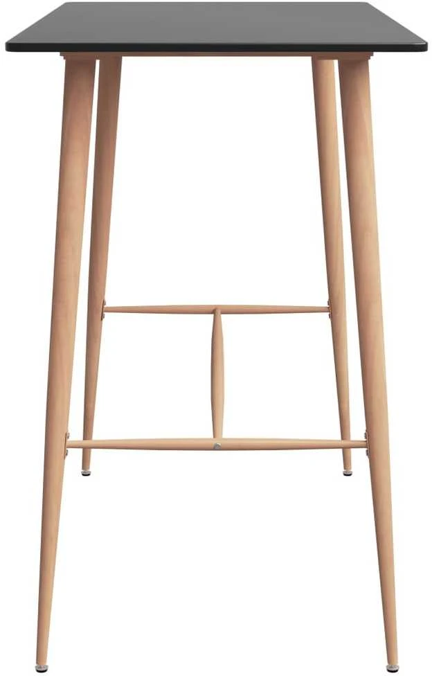 Baro stalas, juodos spalvos, 120x60x105cm
