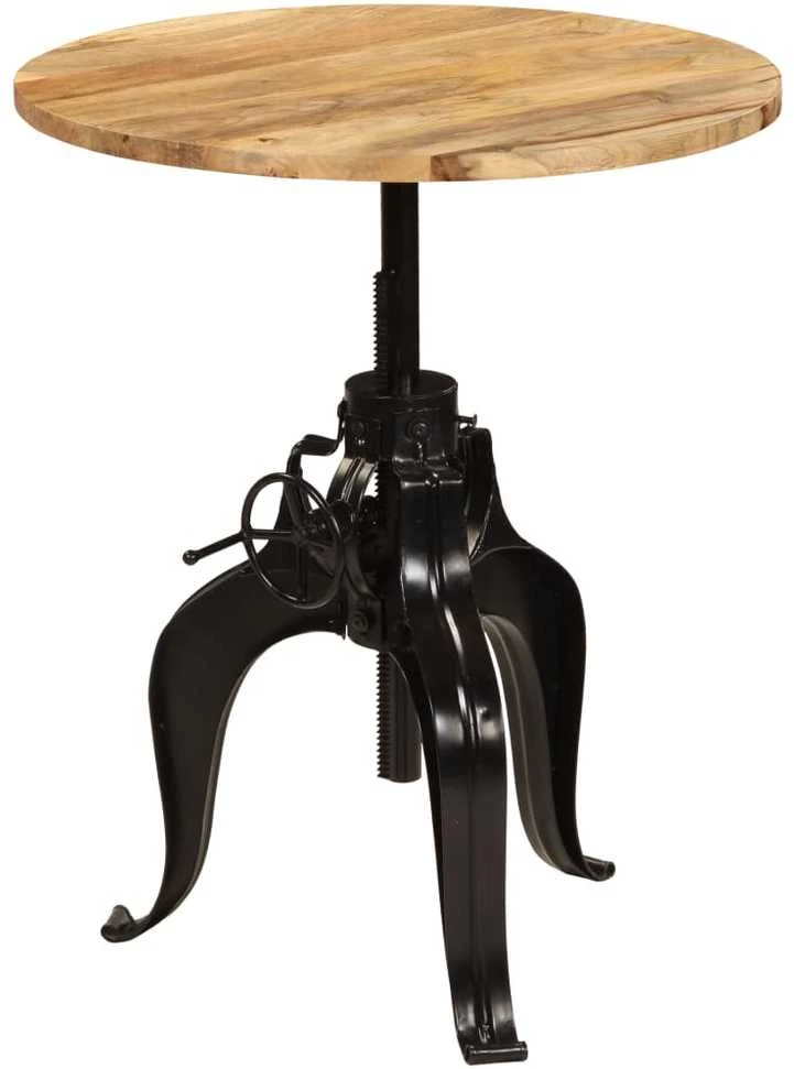 Baro stalas, mango medienos masyvas, 75x(76-110)cm