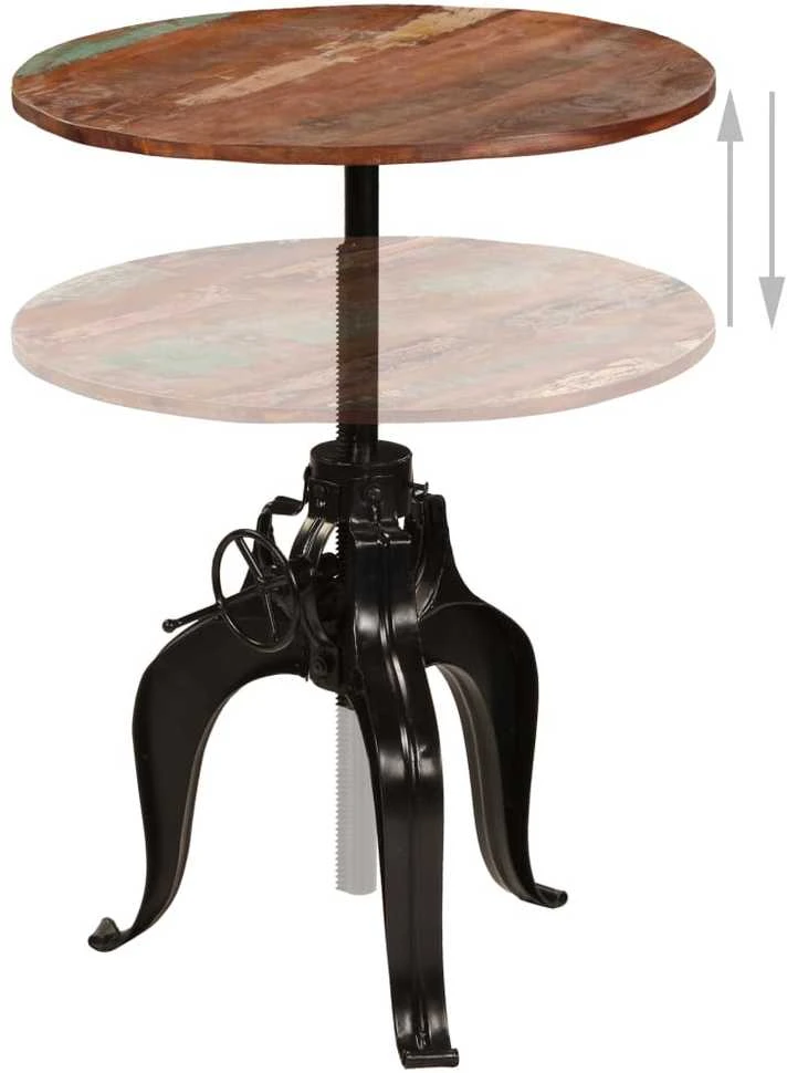 Baro stalas, perdirbtos medienos masyvas, 75x(76-110)cm