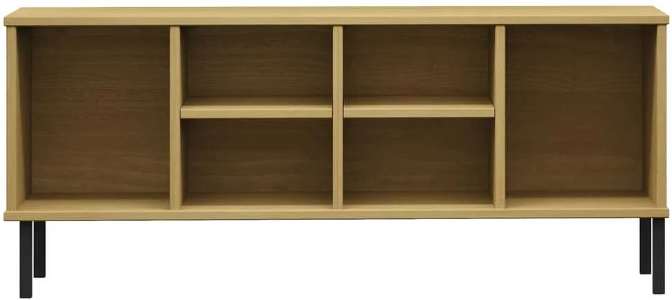 Batų lentyna su kojomis, ruda, 106x35x45cm, mediena, OSLO