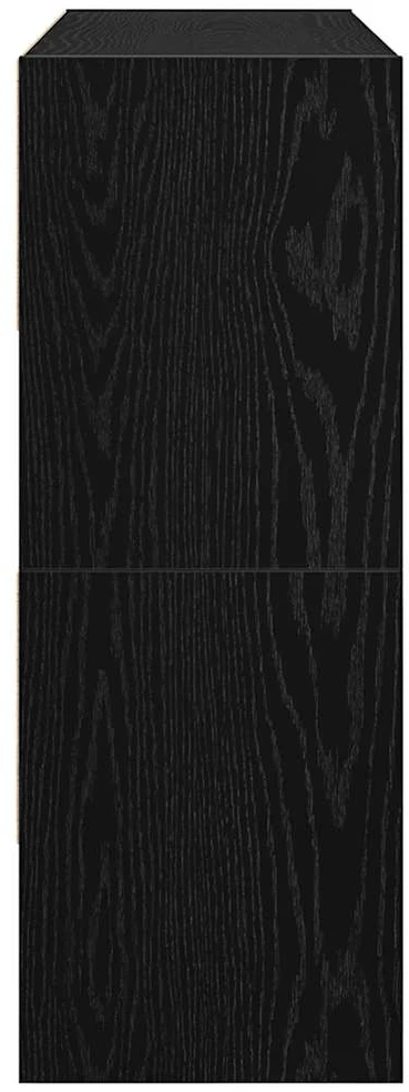 Batų lentynos, 2 vnt., sukraunamos, juoda ąžuolo, 89,5x30x40cm