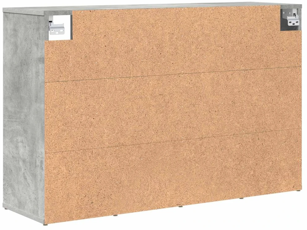 Batu skrynia 103 x 30 x 67 cm Apdirbta mediena Betono pilka