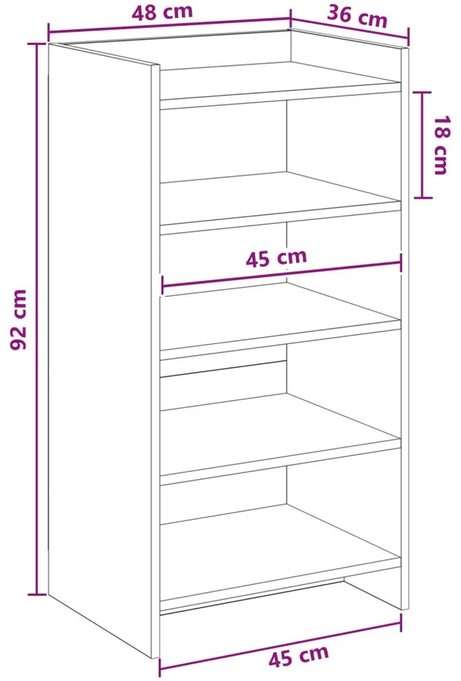 Batu skrynia Betono pilka 48 x 36 x 92 cm Apdirbta mediena