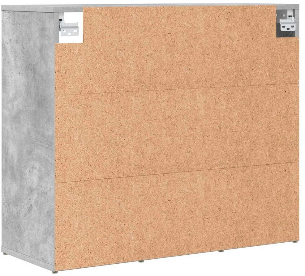 Batu skrynia 77,5 x 30 x 67 cm Apdirbta mediena Betono pilka