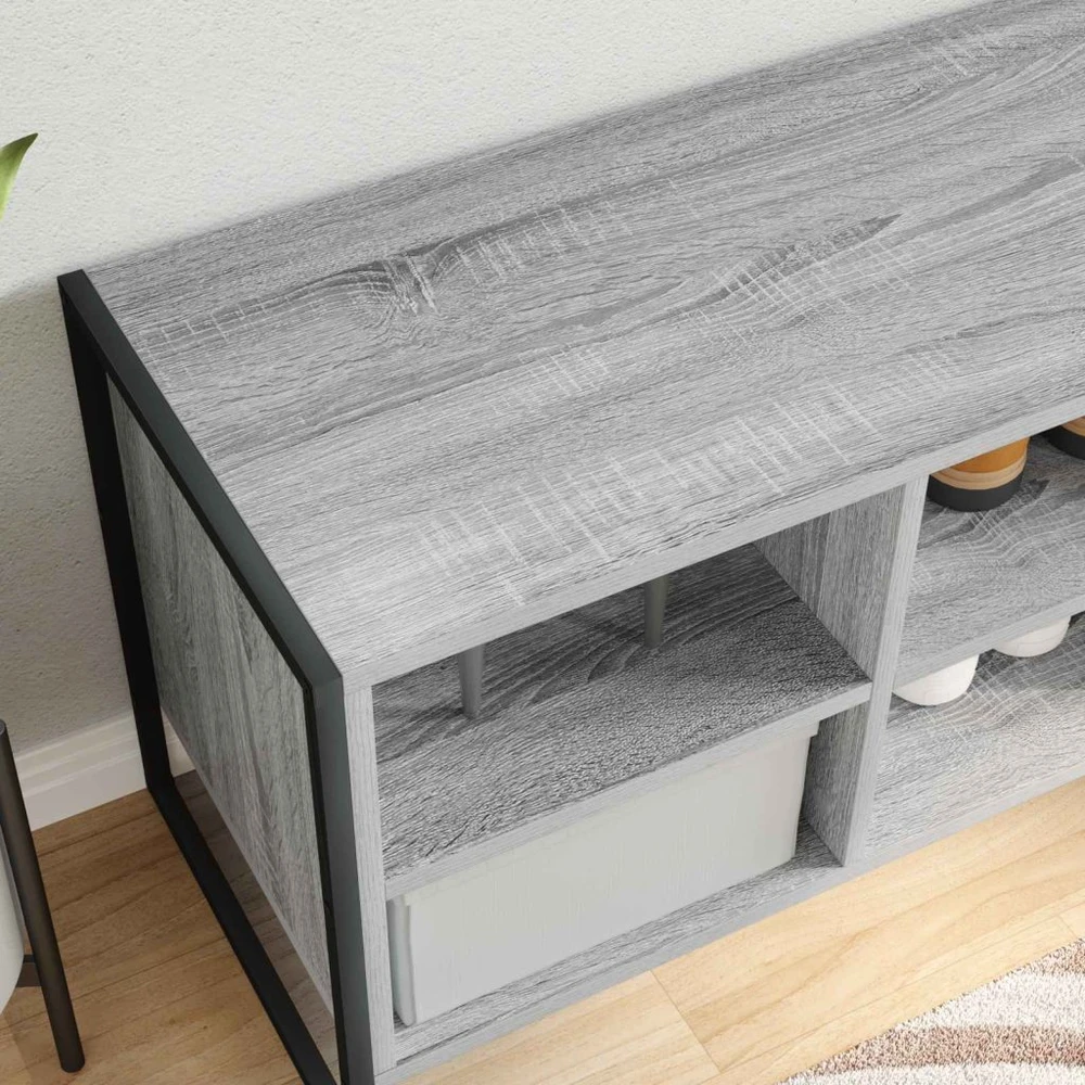 Batu skrynia 100 x 35 x 44 cm Apdirbta mediena Pilkas Sonoma