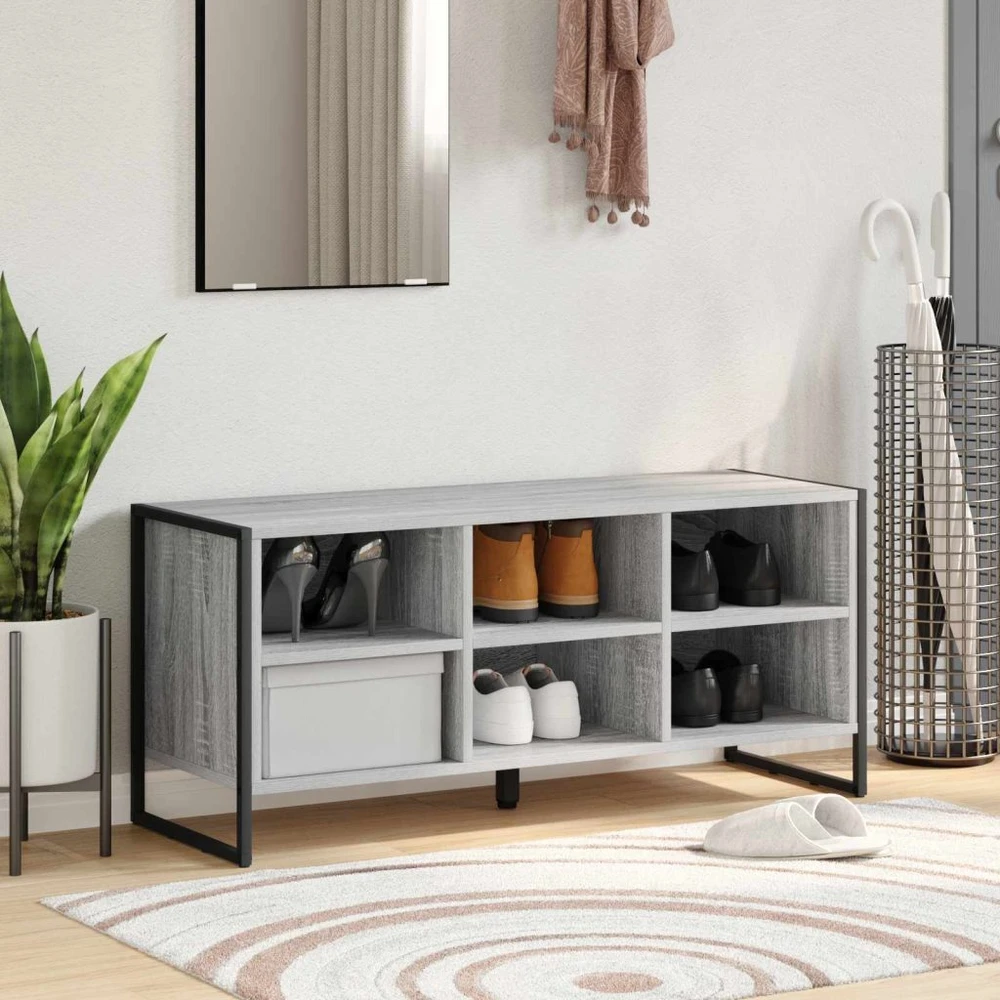Batu skrynia 100 x 35 x 44 cm Apdirbta mediena Pilkas Sonoma