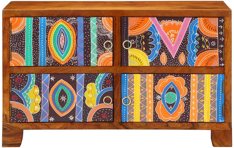 Batu skrynia 90 x 35 x 55 cm Kietos akacijos mediena Ruda