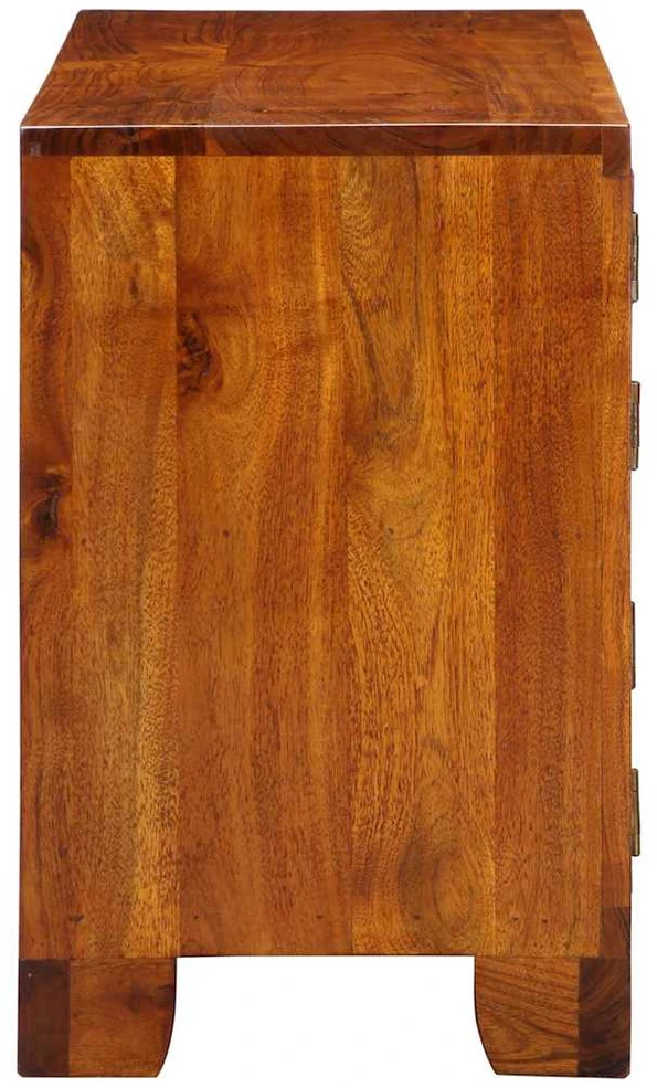 Batu skrynia 90 x 35 x 55 cm Kietos akacijos mediena Ruda