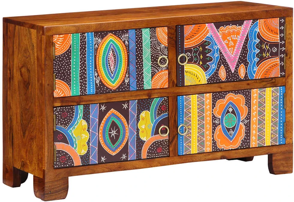 Batu skrynia 90 x 35 x 55 cm Kietos akacijos mediena Ruda