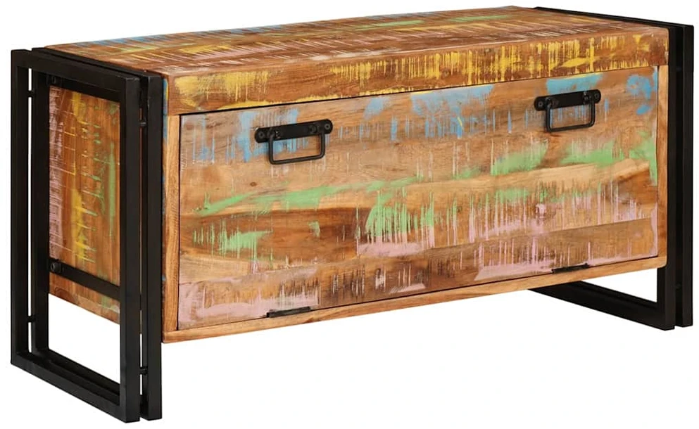 Batu skrynia Ruda 90 x 38 x 45 cm Kieta atnaujinta mediena