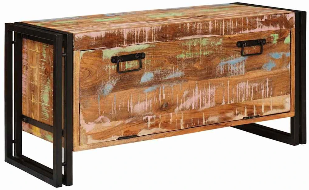 Batu skrynia Ruda 90 x 38 x 45 cm Kieta atnaujinta mediena