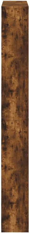 Batų spintelė su veidrodžiu, 4 aukštų, dūminė, 63x17x134cm