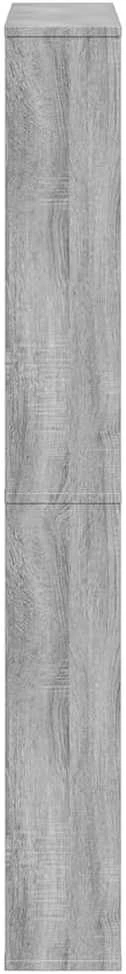 Batų spintelė su veidrodžiu, 4 aukštų, pilka, 63x17x134cm