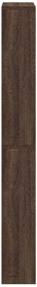 Batų spintelė su veidrodžiu, 4 aukštų, ruda, 63x17x134cm