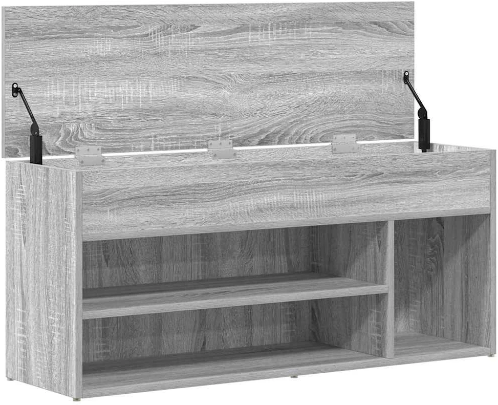 batų suoliukas pilkas Sonoma 102x30,5x45 cm inžinerinė mediena