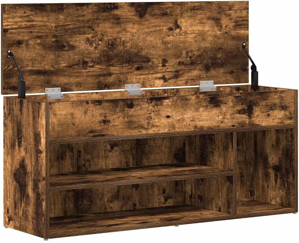 batų suoliukas rūkytas ąžuolas 102x30,5x45cm inžinerinė mediena