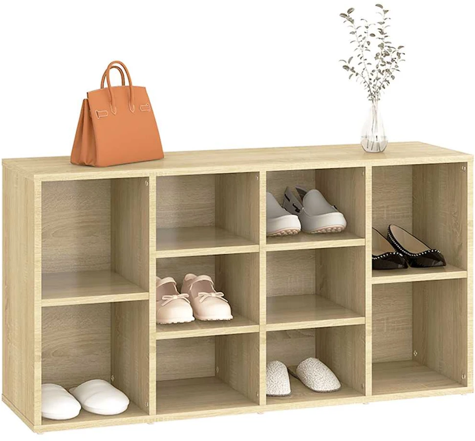 Batų suoliukas, sonoma ąžuolo, 103x30x54,5cm, apdirbta mediena