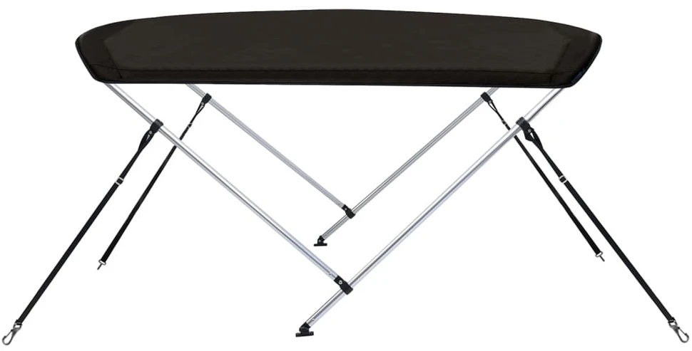 Bimini viršaus stogelis, juodas, 180x150x110cm, 2 lankų rėmas