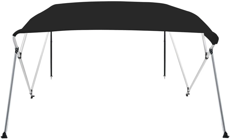 Bimini viršaus stogelis, juodas, 243x180x137cm, 4 lankų rėmas