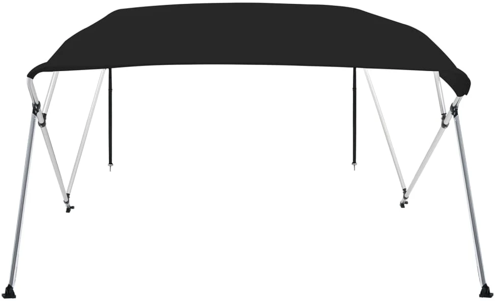 Bimini viršaus stogelis, juodas, 243x244x137cm, 4 lankų rėmas