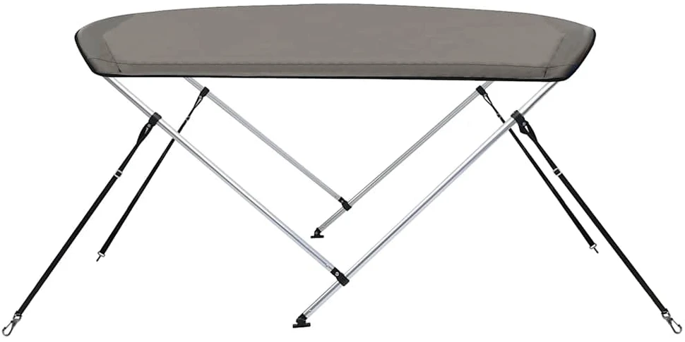 Bimini viršaus stogelis, pilkas, 150x120x110cm, 2 lankų rėmas