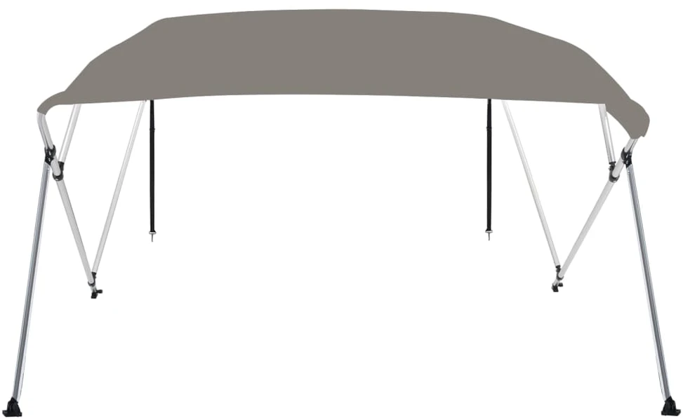 Bimini viršaus stogelis, pilkas, 243x196x137cm, 4 lankų rėmas