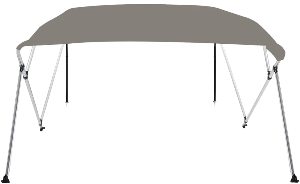Bimini viršaus stogelis, pilkas, 243x244x137cm, 4 lankų rėmas