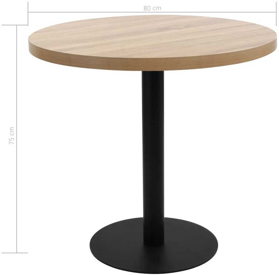 Bistro staliukas, šviesiai rudos spalvos, 80cm, MDF