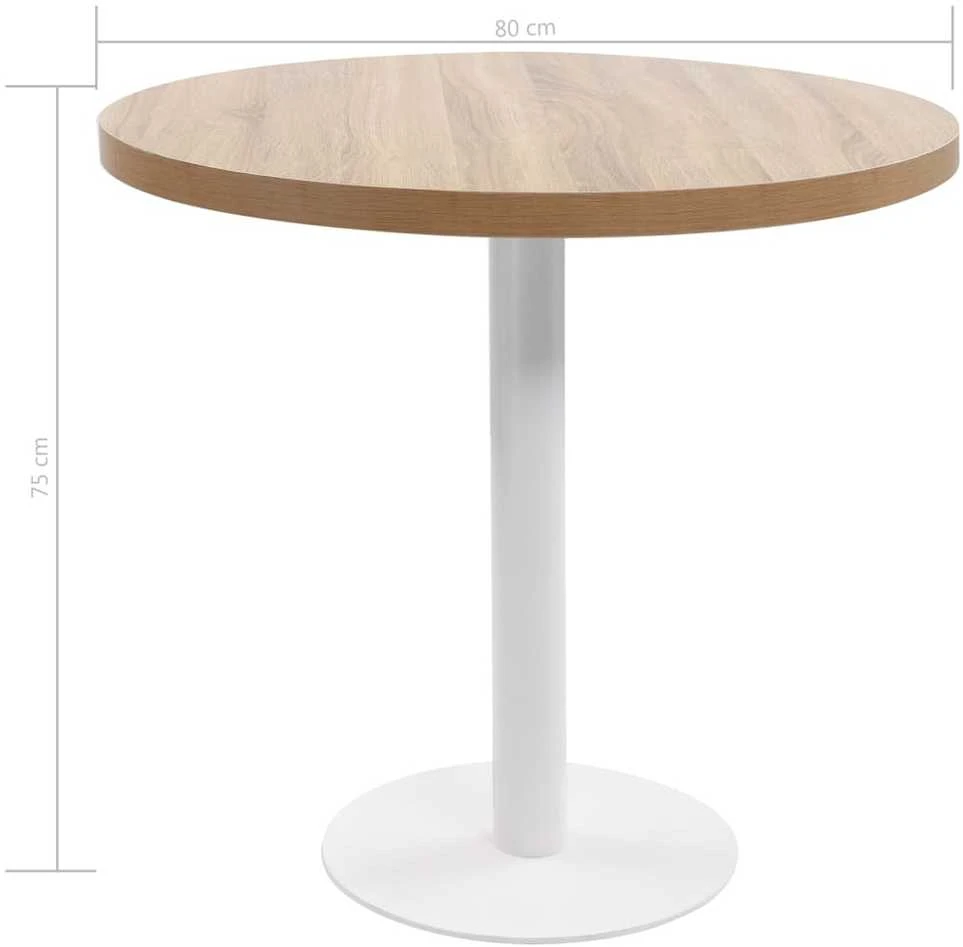 Bistro staliukas, šviesiai rudos spalvos, 80cm, MDF