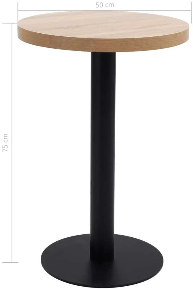 Bistro staliukas, šviesiai rudos spalvos, 50cm, MDF