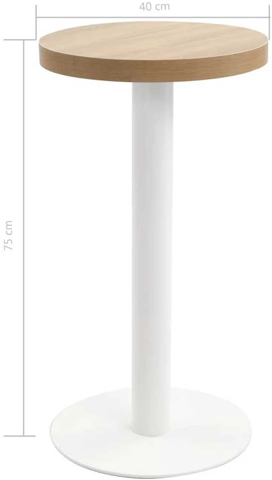 Bistro staliukas, šviesiai rudos spalvos, 40cm, MDF